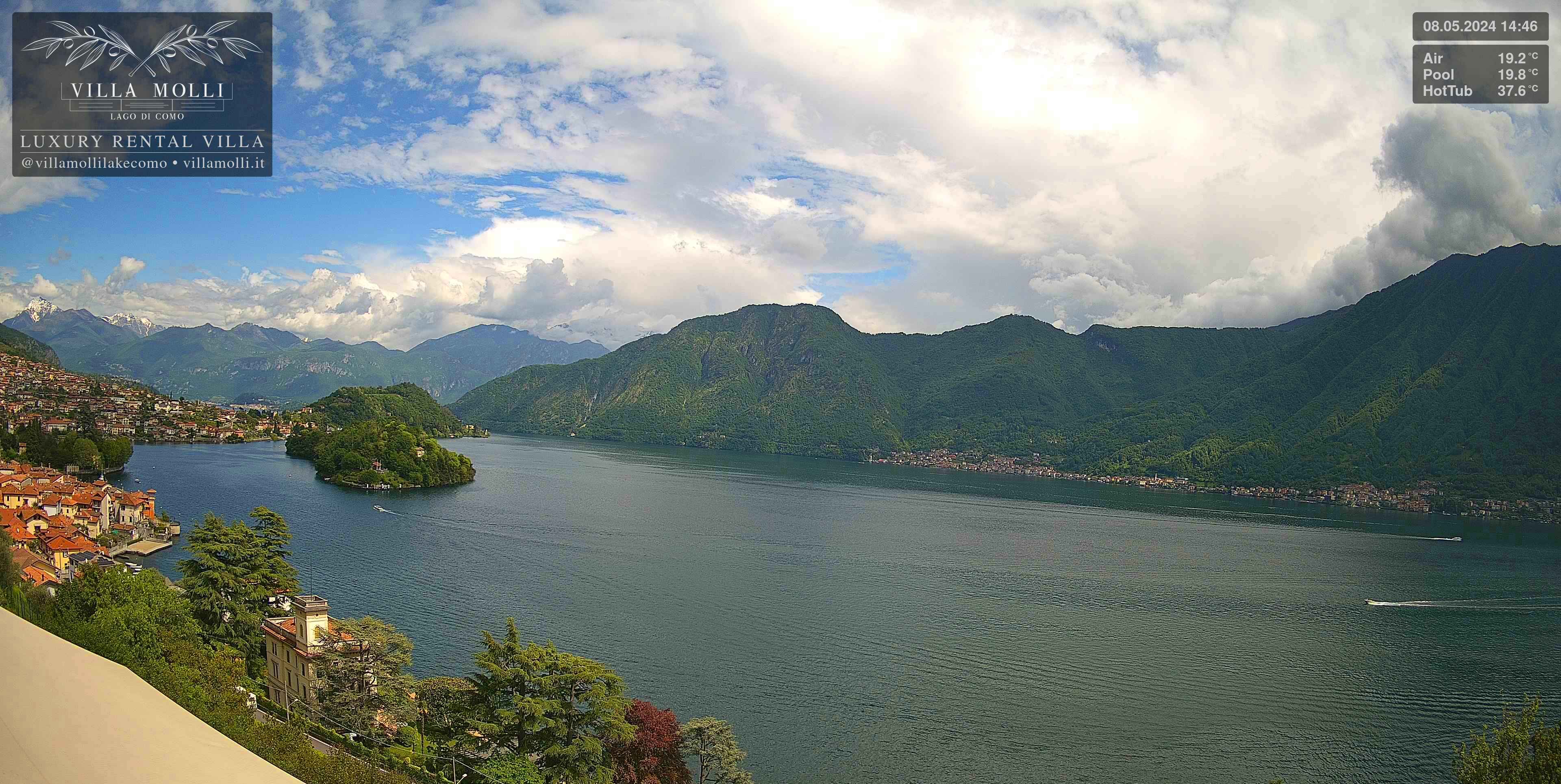 Live Webcam Villa Molli, Lake Como, Italy