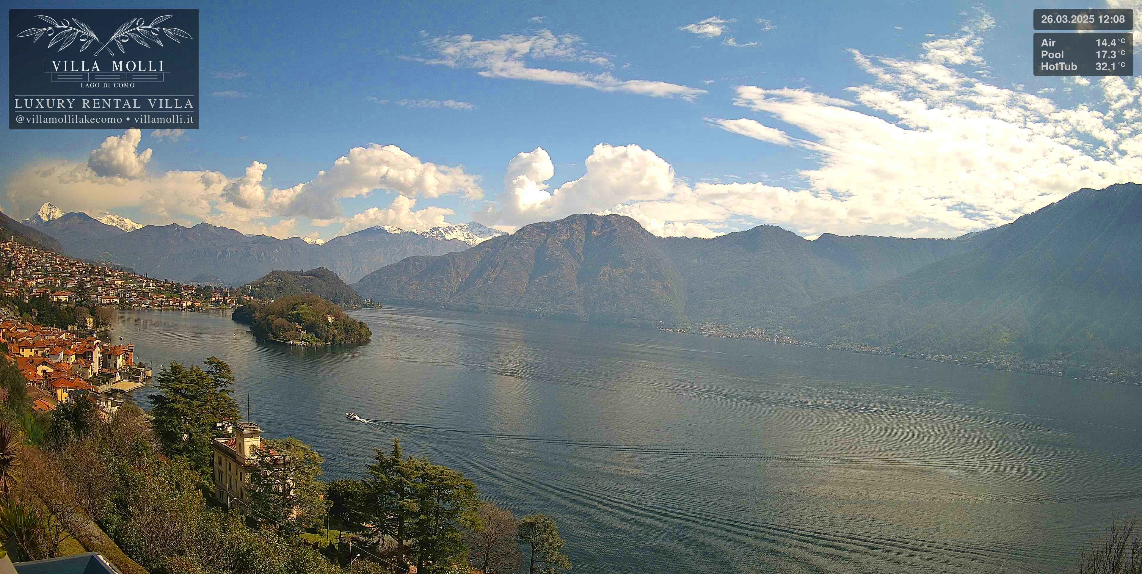 Webcam Sala Comacina, Lago di Como - Villa Molli